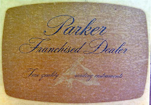 ORIGINAL PARKER FRANCHISED DEALER WINDOW DECAL